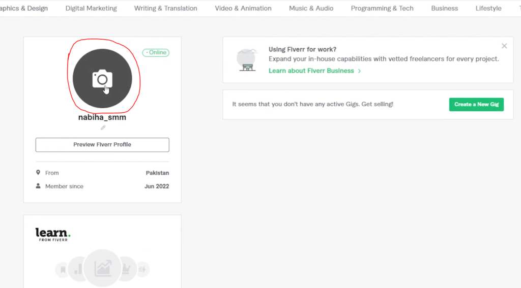 Fiverr profile picture