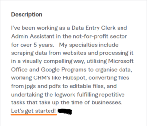 how to write description on Fiverr