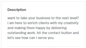 how to write description on Fiverr