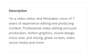 how to write fiverr description
