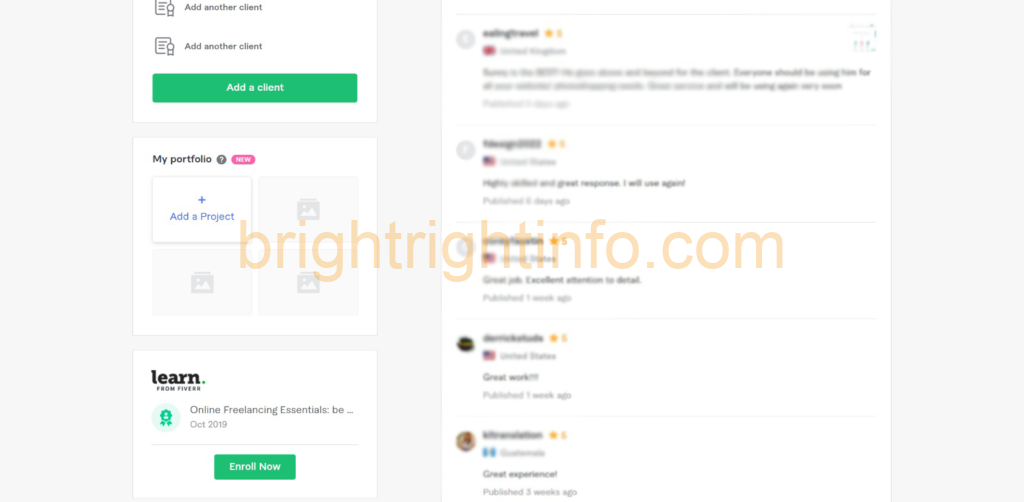 how to add portfolio in Fiverr?
