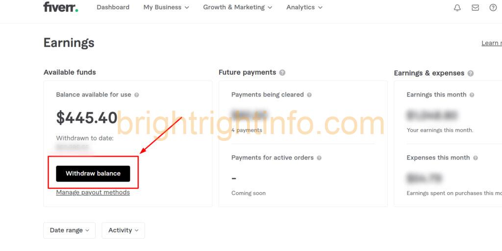 How to withdraw money from Fiverr In Pakistan